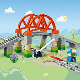 Конструктор LEGO DUPLO Додатковий набір. Залізничний міст і колії 42 деталі (10426) - мініатюра 14