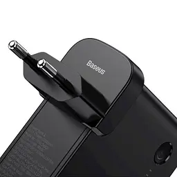 Мережевий зарядний пристрій Baseus Power Station 1USB 2 in 1 QC 3A + Cable Type-C with Power Bank 10000mAh PPNLD-C01 Black - мініатюра 5