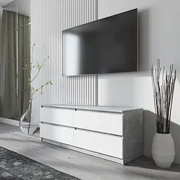 Тумба під телевізор Vays R-6, 4 шухляди без ручок, ЛДСП, 140×40×53 см - мініатюра 7