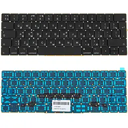 Клавіатура для ноутбука APPLE (MacBook Pro Retina: A1706, A1707 (2016-2017)) rus, black, BIG Enter, підсвічування клавіш (ОРИГІНАЛ) - мініатюра 2