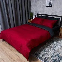 Підковдра Moon&Star Satin Stripe Dark Romance Полуторна 143x210 см