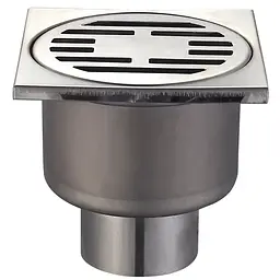 Душовий трап із нержавіючої сталі Mixxus Drain-01-10x10-180 пряме відведення MI3421