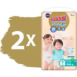 Підгузки-трусики Goo.N Premium Soft 4 (9-14 кг), 88 шт. (2 уп. х 44 шт.) - мініатюра 2