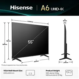 LED-телевізор Hisense 55A6Q - мініатюра 3