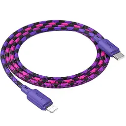 Дата кабель Hoco X116 Meridian Type-C to Lightning 27W (1m) Gradient Purple Mix - мініатюра 5