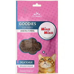 Ласощі для котів Miau-Miau Снеки з ягням, 60 г