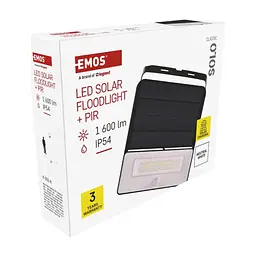 Прожектор EMOS сонячний світлодіодний 1600 лм IP54 4000K PIR (ZG122S) - мініатюра 9
