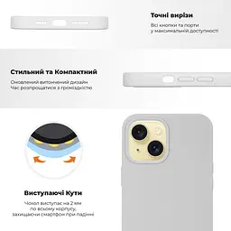 Силиконовый противоударный чехол-накладка для Apple iPhone 15 Plus, панель с защитой всего корпуса, софт-тач, plum, ArmorStandart (ARM69852) - мініатюра 2