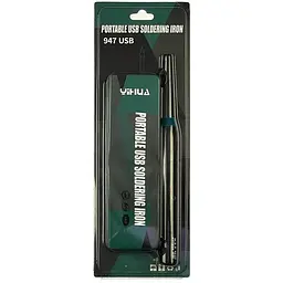 Паяльник WEP 947 USB портативний з підставкою (живлення від USB 5V, 9W, t 500 гр C) - мініатюра 5