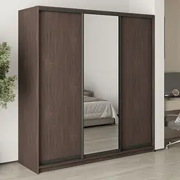 Шафа-купе тридверна MebelStar Комбо BG 2ДСП/Дзеркало 200x45x210 см Дуб рістрето (MBS-9170)