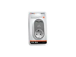 Мережевий зарядний пристрій REAL-EL CS-20 White-Grey (EL123160002) - мініатюра 2