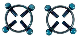 Затискачі для сосків Bad Kitty Nipple Jewellery синій - мініатюра 2