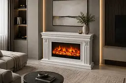 Електричний камін Valencia Grande Bluetooth звук потріскування дров Gold (10080150) - мініатюра 4