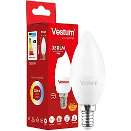 Світлодіодна лампа Vestum C37 4W 3000K 220V E14 1-VS-1308