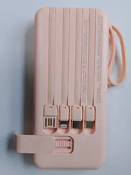 Power Bank 20000mAh 103 повербанк з екраном і ліхтариком Pink (17541) - мініатюра 2