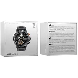 Смарт-годинник Hoco Y20 Smart Sports Watch (call version) Black - мініатюра 5