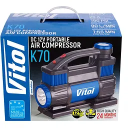 Компресор Vitol 150 psi 25Amp (K-70) - мініатюра 3