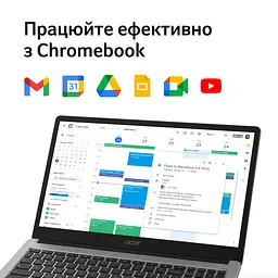 Ноутбук Acer Chromebook CB315-4HT 15' FHD IPS Touch, Intel P N6000, 8GB, F128GB, UMA, ChromeOS, сріблястий (NX.KBAEU.002) - мініатюра 7