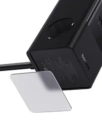 Зарядний пристрій подовжувач Baseus PowerCombo Tower Power Strip 2AC+2U+2C 100W 1.5m - мініатюра 6