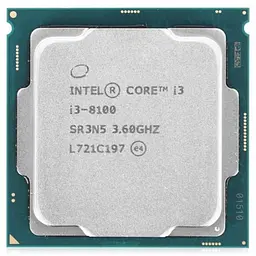 Процесор Intel Core i3 8100 (CM8068403377308) (Socket 1151 v2, 4T, 3.6 ГГц, Tray) Б/в