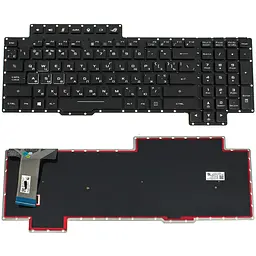 Клавіатура для ноутбука ASUS (G703 series) rus, black, без фрейма, підсвічування клавіш(RGB) оригінал