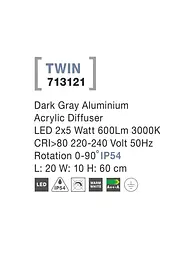 Вуличний світильник NOVA LUCE TWIN 713121 - мініатюра 4