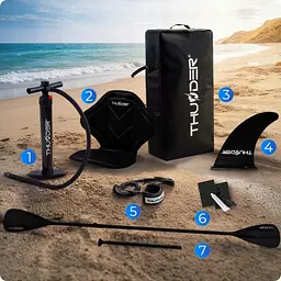 Надувна дошка SUP THUNDER Wood 350 см з веслом - мініатюра 5