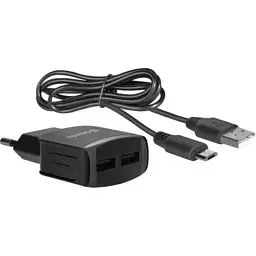 Зарядний пристрій Defender UPС-21 2xUSB,5V/2.1А кабель microUSB (83581) - мініатюра 4
