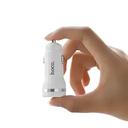 Автомобільний зарядний пристрій Hoco Z27A USB QC 18W білий - мініатюра 6