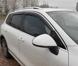 Дефлектори вікон вітровики Kia Sportage 2010-4дв Хром молдинг
