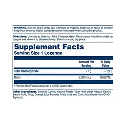 Біотин Biotin 5000mcg - 60 льодяників - мініатюра 2