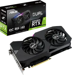Відеокарта GeForce RTX 3060 Ti 8GB Asus Dual V2 OC (DUAL-RTX3060TI-O8G-V2) Б/В - мініатюра 1