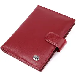Стильна обкладинка на документи для жінок з натуральної шкіри ST Leather 23117 бордова - мініатюра 1