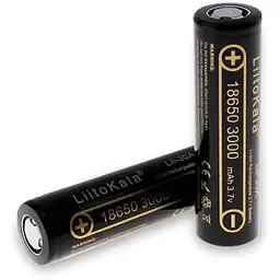 Акумулятор 18650 3000mAh Li-Ion, (2850-3250mah), 3.7V (2.75-4.2V), Blac Liitokala (Lii-30A)