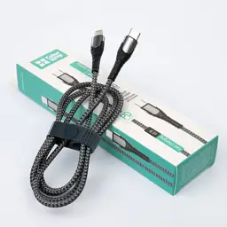 Дата кабель USB-C to USB-C 2.0m PD Fast Charging 65W 3A grey ColorWay (CW-CBPDCC039-GR) - мініатюра 10