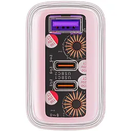 Зарядний пристрій Acefast 3xUSB 65W (2xUSB-C+USB-A) Gan A45 Fast Charger Cherry blossom (6974316282082) - мініатюра 3