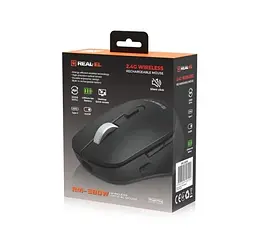 Миша бездротова RM-380W, Black, 2.4GHz/USB, оптична REAL-EL teh0028155 - мініатюра 9