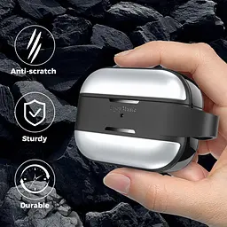 Чохол AhaStyle Rugged Aluminium Case для AirPods Pro 2 Silver [133858] - мініатюра 6