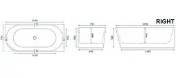 Ванна акрилова кутова Rea Sydney Bellanto 150x75 R white REA-W0251, Білий - мініатюра 4
