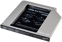 Адаптер Grand-X підключення HDD/SSD 2.5'' у відсік приводу ноутбука SATA/SATA3 Slim 9,5mm (HDC-24)