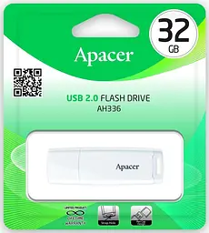 Флеш-накопичувач Apacer USB 32GB AH336 White (AP32GAH336W-1) - мініатюра 3