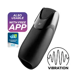 Смарт-мастурбатор з вібрацією Satisfyer Men Vibration+, 2 мотори, 14 режимів, водонепроникний - мініатюра 1