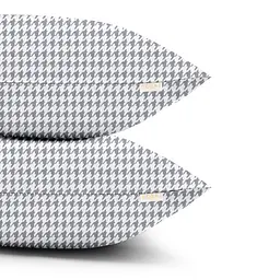 Комплект постільної білизни Cosas євро без простирадла HOUNDSTOOTH 200 x 220 см (TweedGreyWhite_200_2) - мініатюра 4