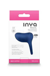Віброкільце для пар NS Novelties INYA Regal Blue силіконове ерекційне кільце, водозахист, акумулятор - мініатюра 4