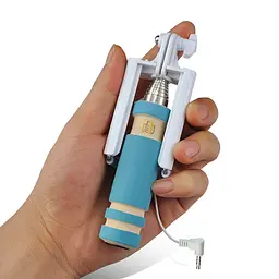 Монопод для себешки з кабелем Mini чорний - мініатюра 2