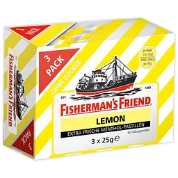 Набір льодяників Fisherman's Friend Lemon без цукру 3x25g