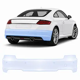 Антигравійна захисна бронеплівка за лекалами для Audi TT 8S 2014-2023 - задній бампер