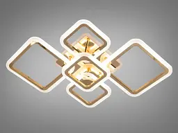 Люстра стельова LED Diasha A8160/2+3G, 80W, 3200K-6500K, золото, сучасний стиль для дому - мініатюра 2
