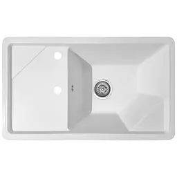 Мийка кухонна Valetti 58C гранітна 785х465 мм біла - мініатюра 4