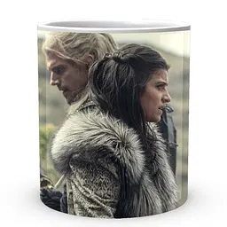 Кухоль GeekLand The Witcher Відьмак Геральт Єніфер TW 002.008 330 мл білий - мініатюра 2